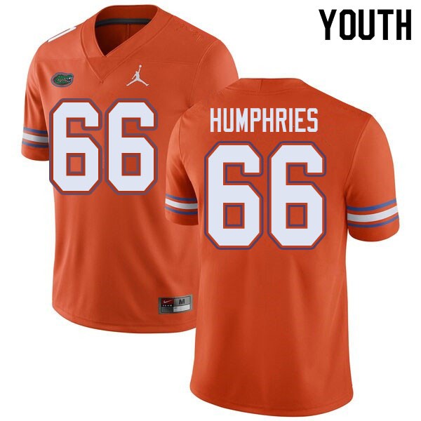 Jordan Brand Youth #66 Jaelin Humphries Florida Gators College Football Jersey Orange